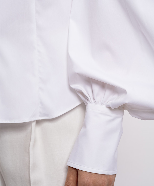 Brunello Cucinelli Біла сорочка з ланцюжком моніль M0091NM906 зображення 5