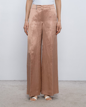 Peserico Рожеві штани з льоном з ланцюжком моніль E0435006800