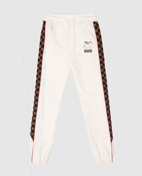 Sprayground Дитячі бежеві джогери з логотипом SPY1298EIVO