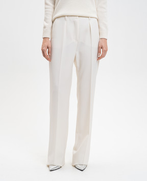 Max Mara Білі штани Adige з вовни ADIGE1234