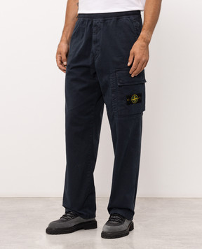 Stone Island Сині штани з патчем логотипа L2S153100036S00L1