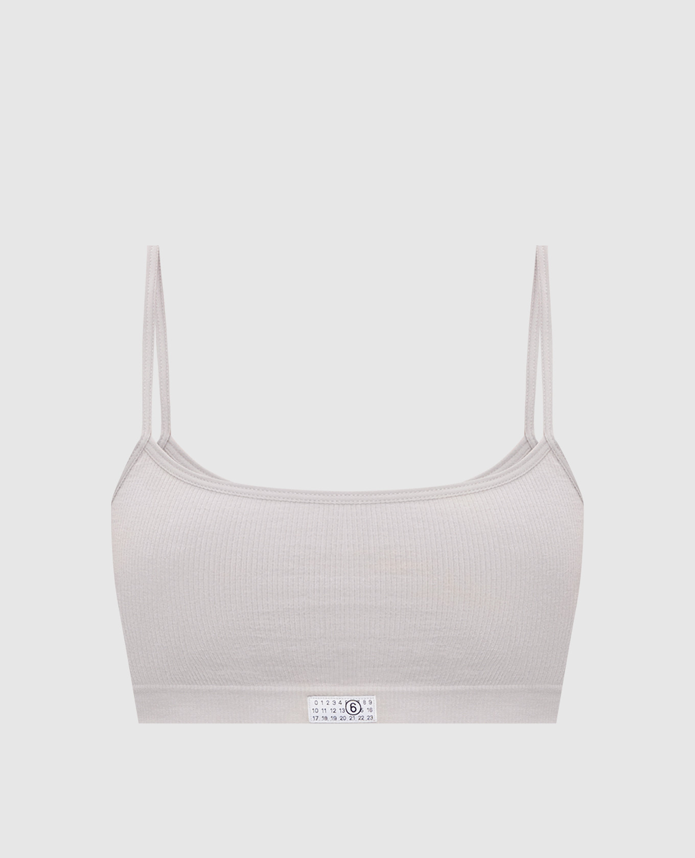 Серый топ с нашивкой эмблемы