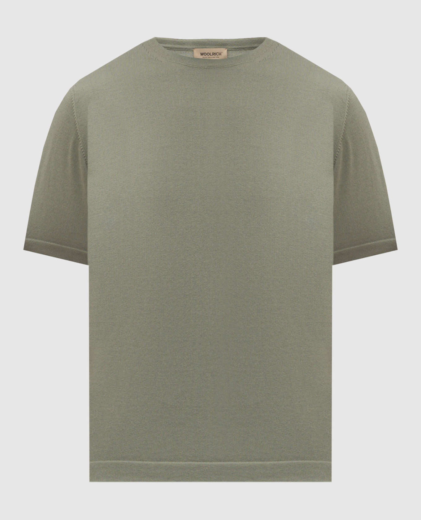 Футболка цвета хаки с нашивкой логотипа