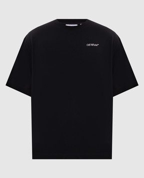 Off-White Черная футболка Half Arrow 44MAA120S26J008