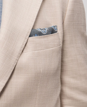 ISAIA Сіра хустка з льону FZOOO5FZ788