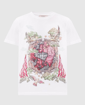 Off-White Біла футболка Dream World 44MAA027Z26J005