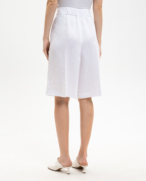 Agnona Белые бермуды из льна T81103XU3049