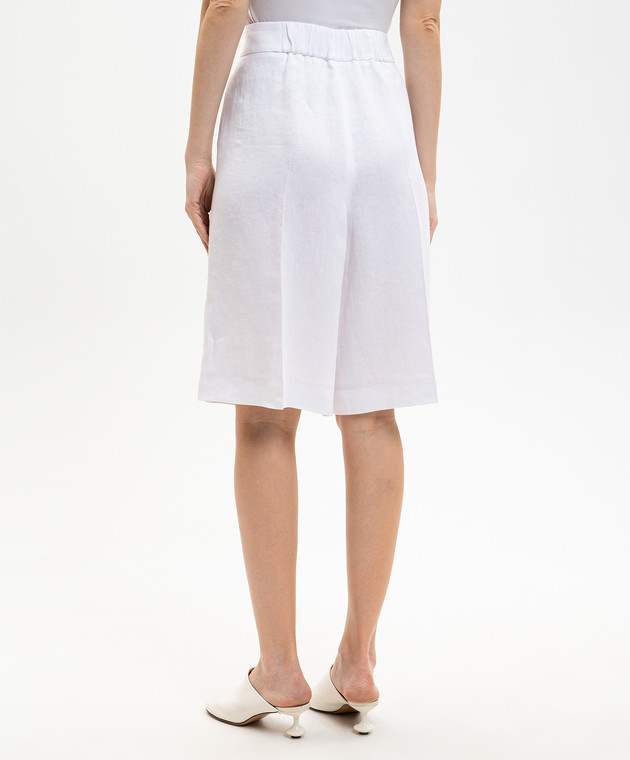 Agnona Белые бермуды из льна T81103XU3049 изображение 3