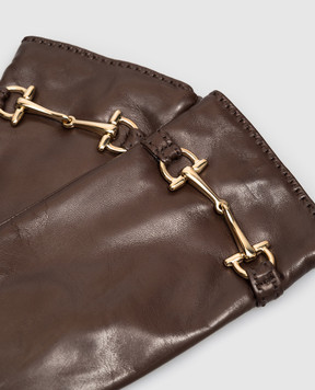 Sermoneta Gloves Коричневі шкіряні рукавички A109MODGRIMALDA