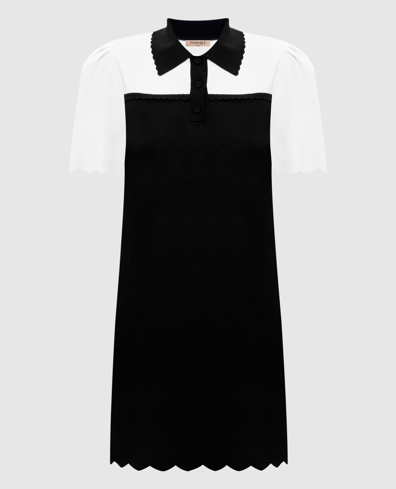 

Черное платье-поло с логотипом, Черный, Повседневные платья