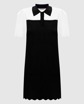 Twinset Черное платье-поло с логотипом 261TP3376