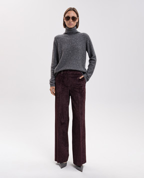 Allude Сірий светр з кашеміру та шовку з паєтками 26577102