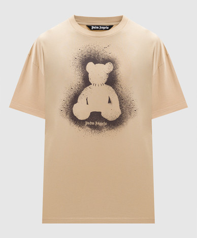 Бежевая футболка Spray Bear