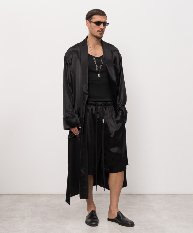 Ann Demeulemeester Черные шорты-бермуды Raul B0013939FA734 изображение 2