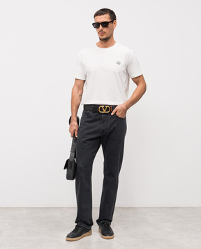 Valentino Біла футболка з нашивкою емблеми 8V3MG10VAQ8