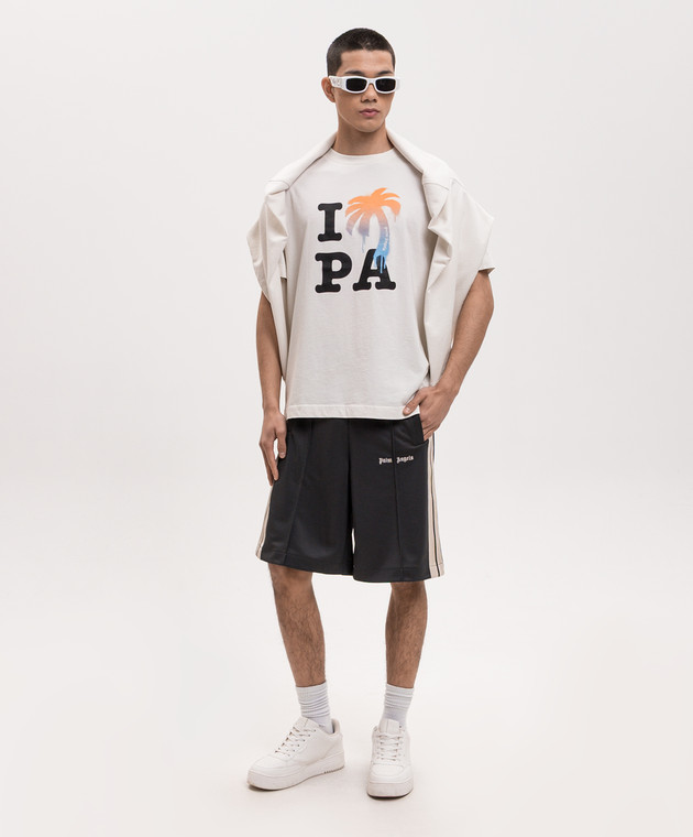 Palm Angels Футболка I Love PA кольору айворі PMAA109S26JER007 зображення 2