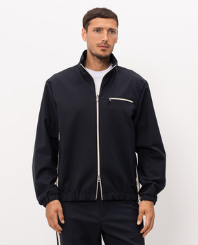 Moncler Синя спортивна куртка з патчем логотипа L20911A00049599LT