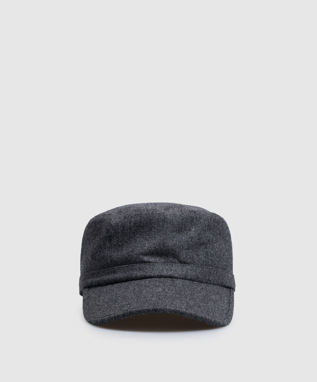 Brunello Cucinelli Сіра кепка з вовни M038P9854