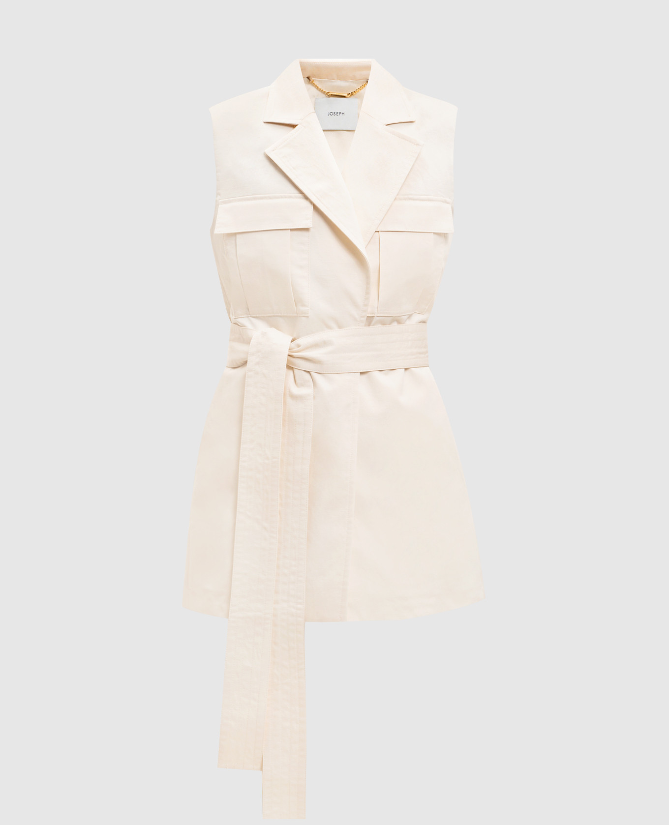 Жилет Diafa кольору айворі з льоном