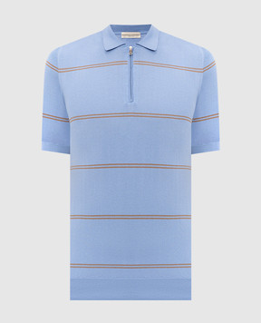 Cashmere&Whiskey Голубое поло в полоску MB235Z