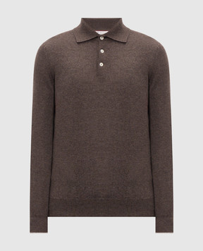 Brunello Cucinelli Коричневе поло з кашеміру M2200295