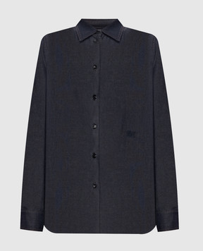 Max Mara Синяя джинсовая рубашка MOLO MXMMOLO