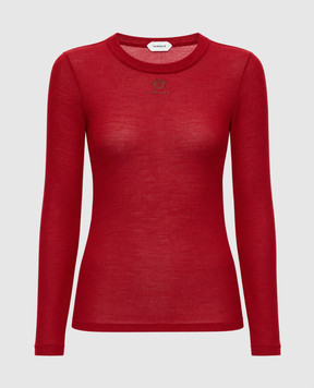 Versace Красный лонгслив из шерсти 10265951A19235