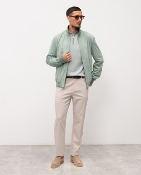 Stefano Ricci Зелена замшева куртка M7J5100290SUEJI3