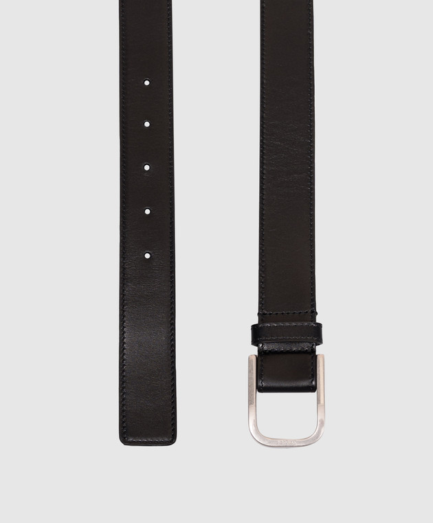 Saint Laurent Черный кожаный ремень A005ABAAEJE изображение 3