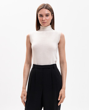 Max Mara Sportmax Топ кольору айворі ESCHIMO з вовни SPXESCHIMO