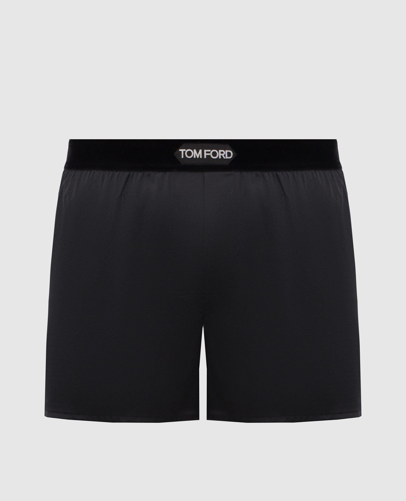 Черные трусы-боксеры из шелка