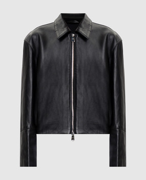 Dondup Черная кожаная куртка Giubbino DJ782PL0677DXXX