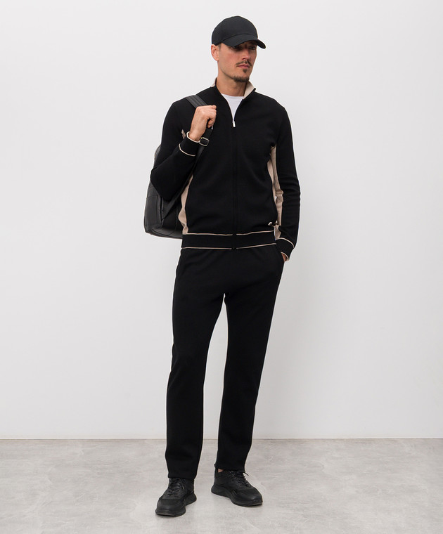Bertolo Cashmere Черный спортивный костюм из хлопка 9025640025609025650025 изображение 2