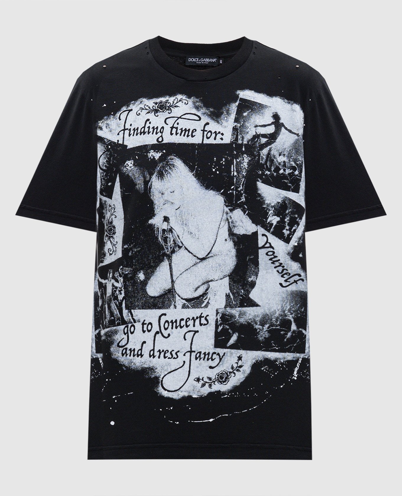 Black T-shirt with print Dolce&Gabbana