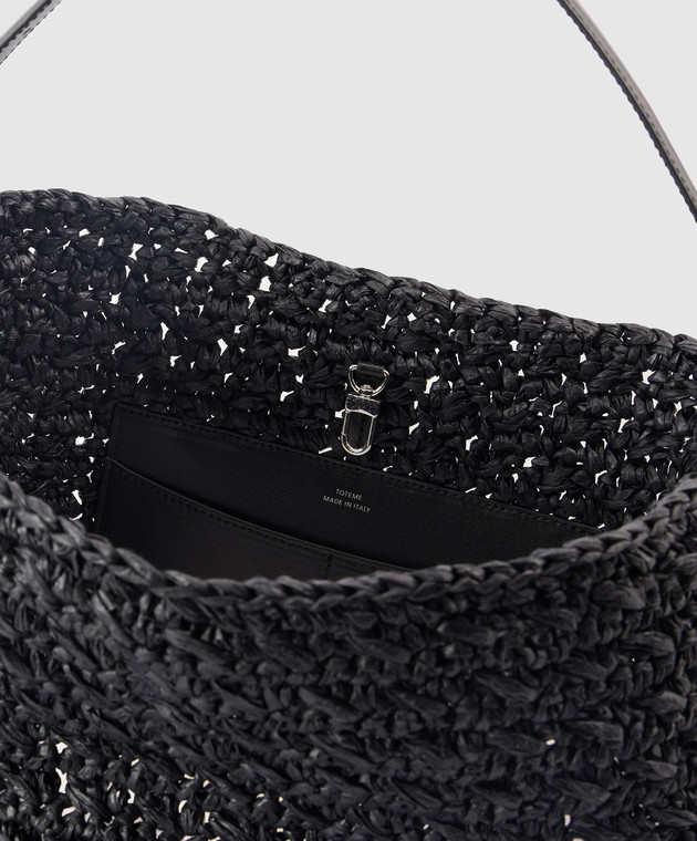 Toteme Черная сумка из рафии 262WAL853FB0647 изображение 4