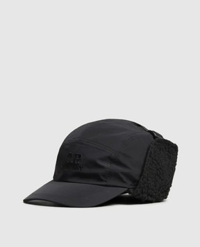 C.P. Company Чорна утеплена кепка-вушанка MAC279A110545A