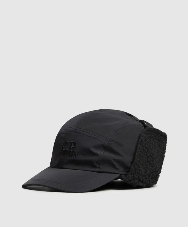 C.P. Company Чорна утеплена кепка-вушанка MAC279A110545A зображення 3