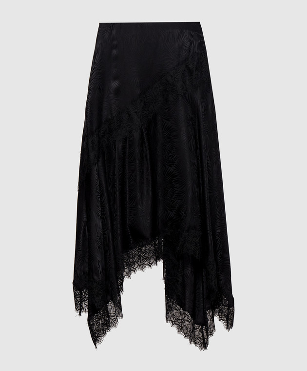 3.1 Phillip Lim Черная юбка с шелком в принт F26136282FAS