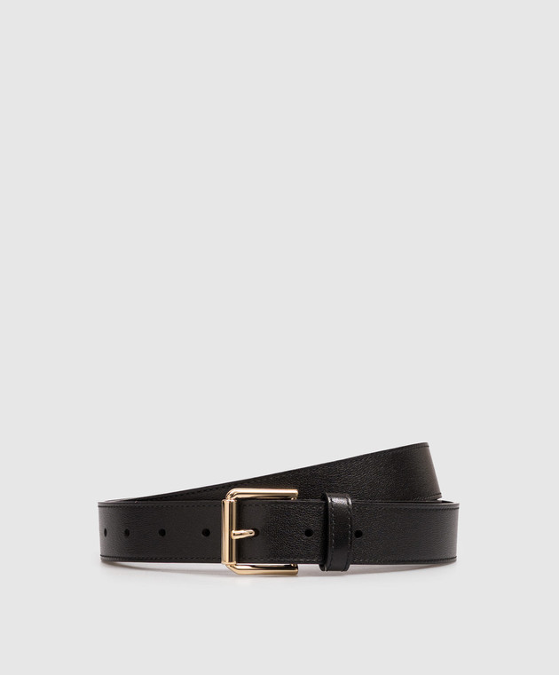 Givenchy Чорний шкіряний ремінь Voyou з гравіюванням логотипа BB408HB2AE