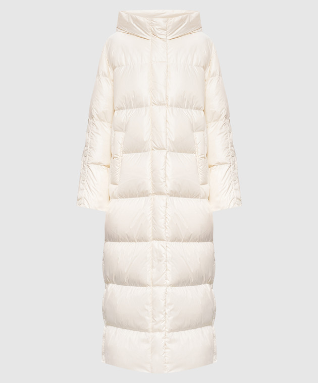 Twinset Удлиненный пуховик цвета айвори 262TP2650
