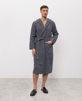 Hamam Сірий махровий халат ASH LIGHT з капюшоном ASHLIGHTBATHROBE