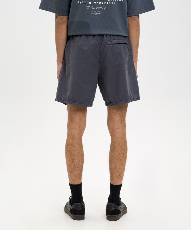 Stone Island Голубые шорты для плавания с нашивкой эмблемы L1S15B100B09S0046 изображение 4