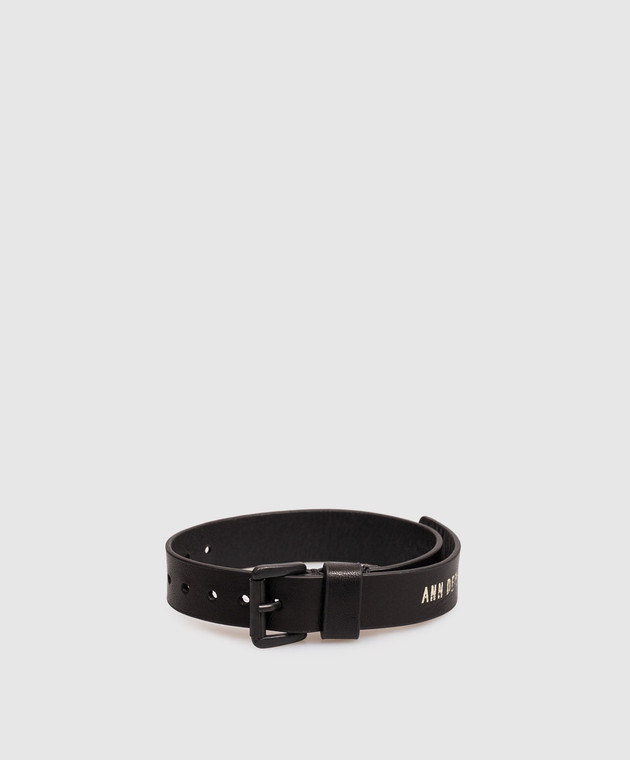 Ann Demeulemeester Черный кожаный браслет Vanir с принтом логотипа B0014189LT121