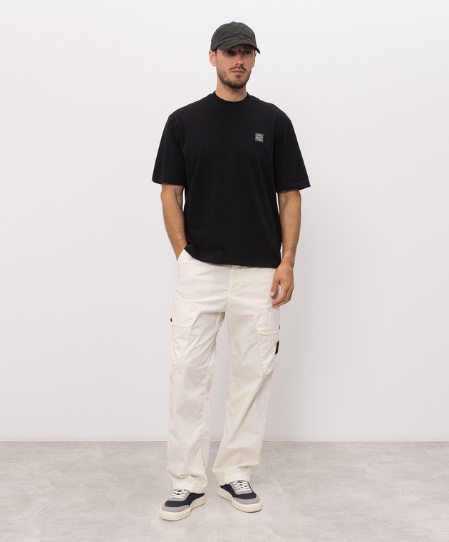 Stone Island Черная футболка с нашивкой логотипа L2S152100030S0500 изображение 2