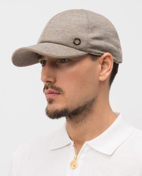 Stefano Ricci Сіра кепка з вовни з логотипом MCV54TX34EW0036R