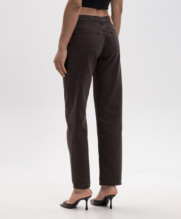 Magda Butrym Коричневі джинси з патчем логотипа DENIM11PANTS214726 зображення 4