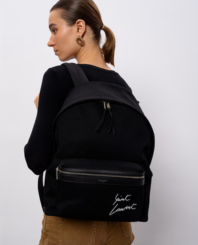 Saint Laurent Черный рюкзак с логотипом 534968FAAVV