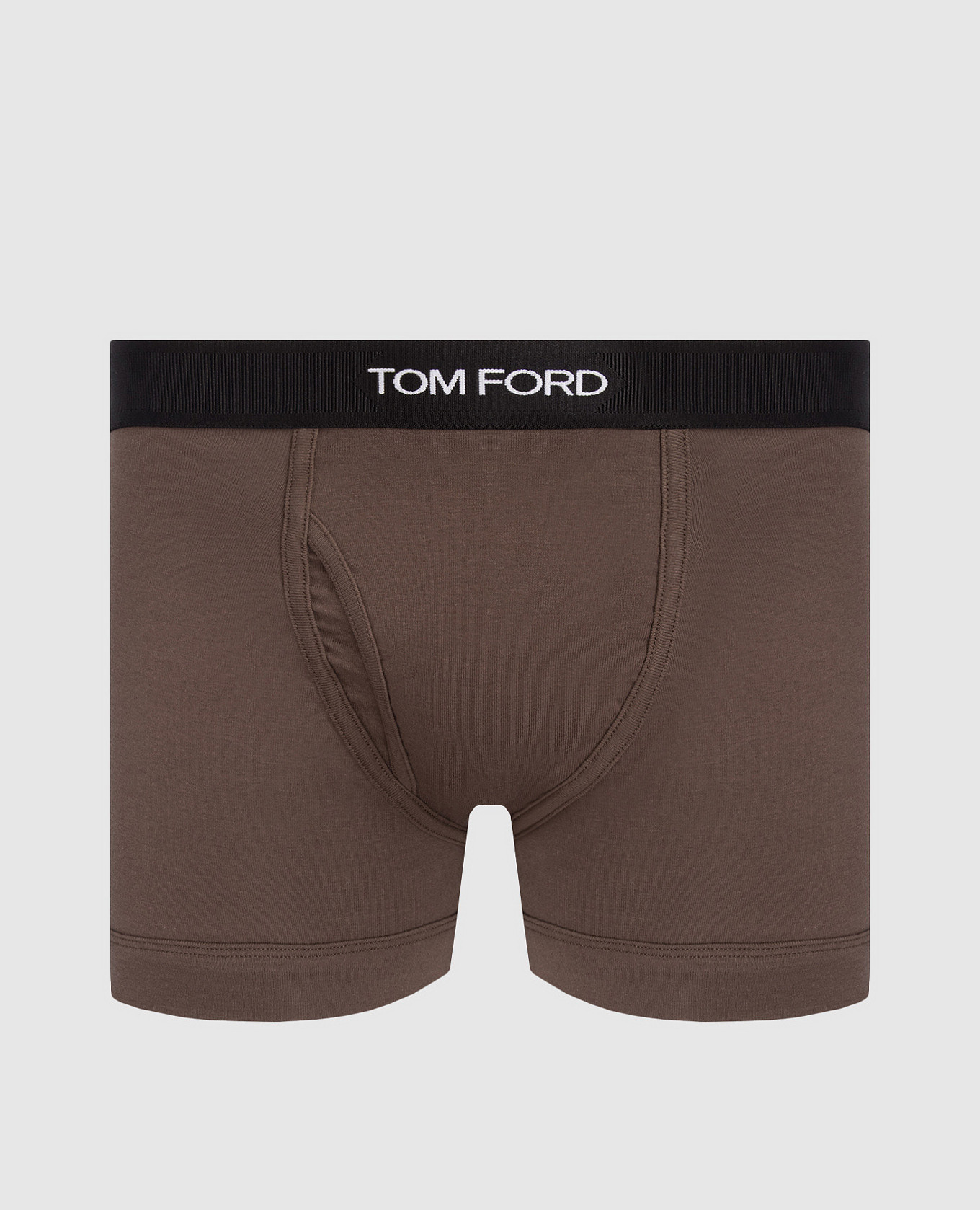 Коричневые трусы-боксеры с контрастным узором логотипа