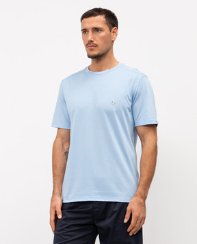 Stefano Ricci Блакитна футболка з емблемою MNH6104920803