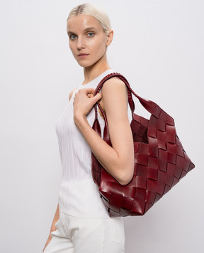 Dragon Бордовая кожаная сумка Castello DGS68111